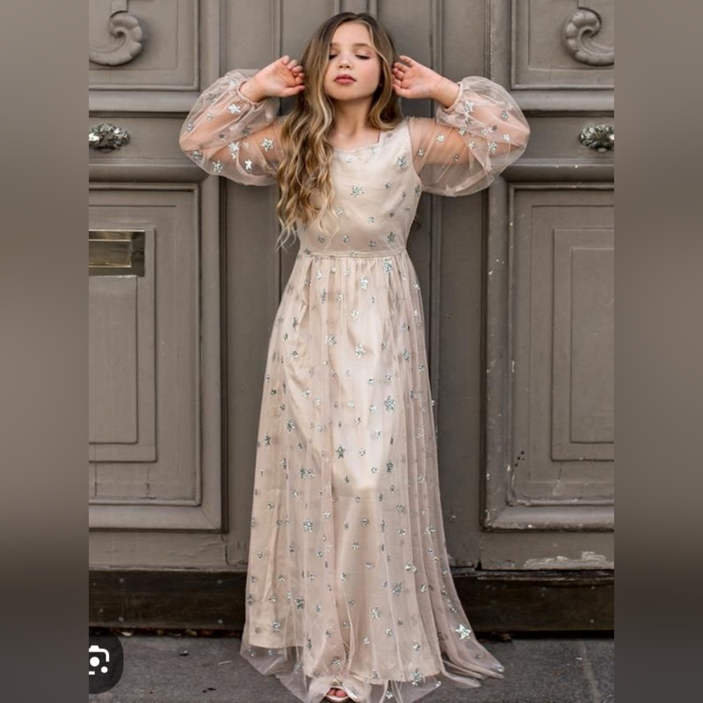 Joyfolie Mia Joy Layla Dress in Champagne. NWT size 6